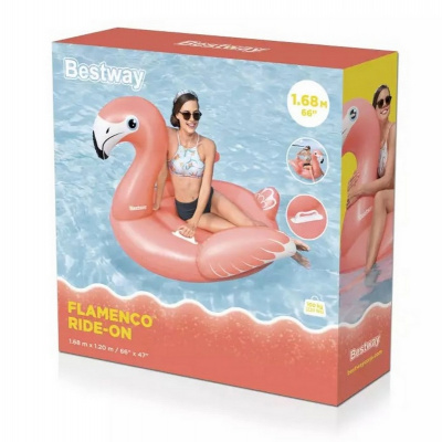 Надувная игрушка-наездник 160х120см, до 100 кг Bestway Фламинго 41526