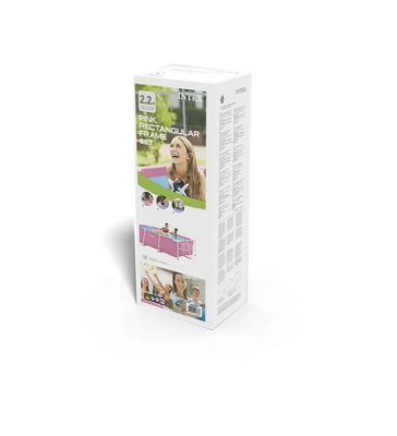 Каркасный бассейн 220х150х60см Intex Pink Metal Frame 28266