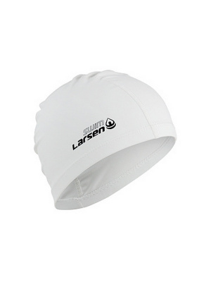 Шапочка плавательная Larsen Swim PU119 белый