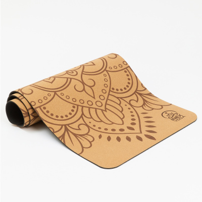 Коврик для йоги из пробки 183х61х0,6 см, TPE Inex Cork Yoga Mat CKMATPE-YY Инь-Янь
