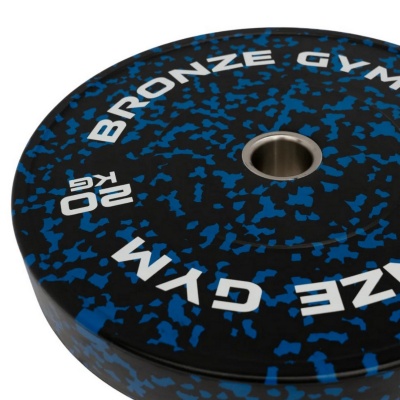Диск бамперный 20кг Bronze Gym BGBMC20 камуфляж синий