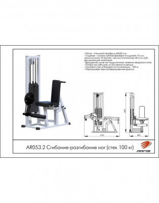 Сгибание и разгибание ног ARMS AR053.2 (стек 100 кг) | Premium Fitness
