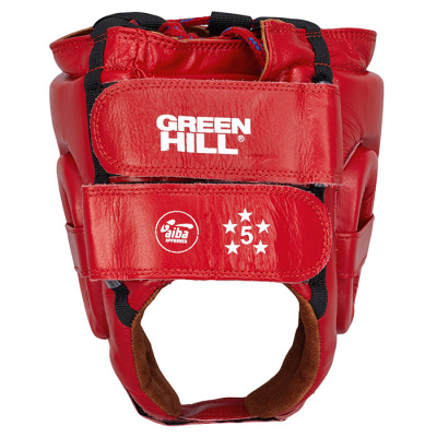 Боксерский шлем Green Hill Five Star HGF-4012 одобренный IBA красный
