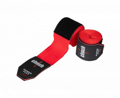 Бинты боксерские 350см Clinch Boxing Hand Wrap Power Flex C239 красный длина 3.5 м