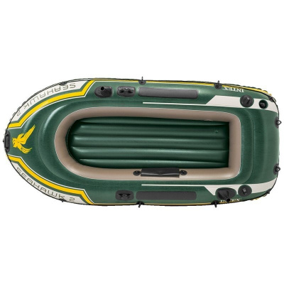 Лодка Intex Seahawk 2 Set надувная, 2-х местная, с пластмассовыми веслами и насосом 68347