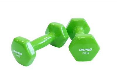 Гантель виниловая 2 кг для групповых программ OKPRO OK1001A-2