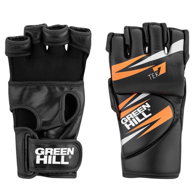 Перчатки ММА Green Hill TEK7 MMT-0007 черно-оранжевый