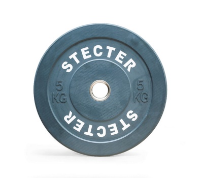 Каучуковый тренировочный диск 5 кг (серый) Stecter