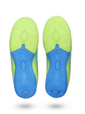 Бутсы футбольные Atemi INDOOR KIDS SBA-006 ярко-салатовый\синий