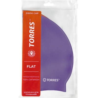 Шапочка для плавания Torres Flat, силикон SW-12201PL фиолетовый