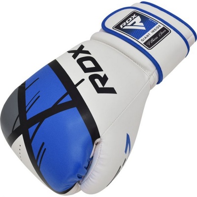 Перчатки тренировочные RDX BGR-F7U-8oz белый\синий
