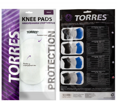 Наколенники спортивные Torres Active, PRL112223S-01,, пара, белый