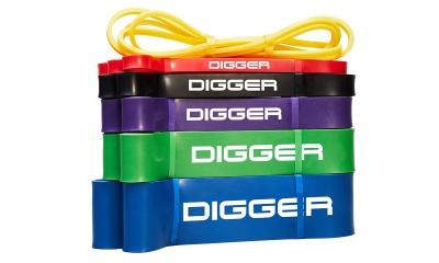 Эспандер ленточный 6,4мм нагрузка 5-15lb (2,27-6,8кг) Hasttings Digger HD31D1-Yellow жёлтый