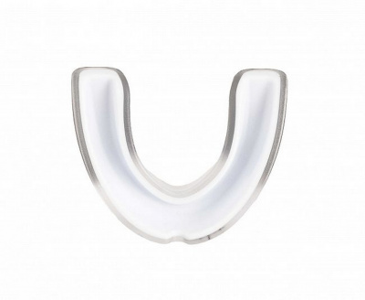 Капа одночелюстная Clinch Contender Triple Layer Mouthguard C513 бело-серебристый
