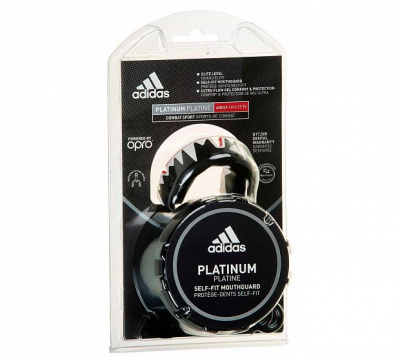 Капа одночелюстная Adidas adiBP36 Opro Platinum Gen4 Self-Fit Mouthguard черно-бело-красная