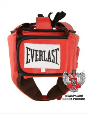 Шлем для любительского бокса Everlast Amateur Competition PU красн.