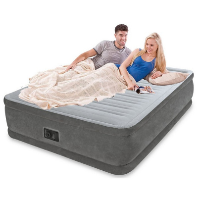 Надувная кровать Intex Comfort-Plush 152х203х56см, встроенный насос 220V 64418