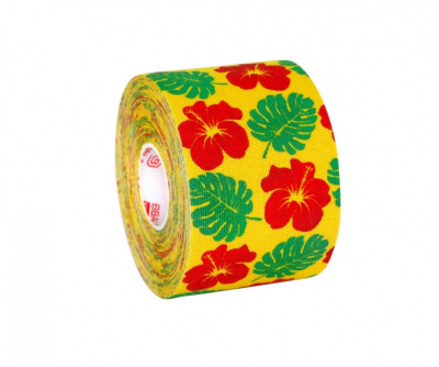 Кинезио тейп BBalance DESIGN 5x500 см Гаваи желтый