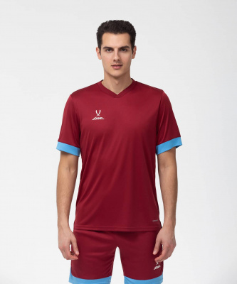 Футболка игровая Jogel DIVISION PerFormDRY Union Jersey, гранатовый/голубой/белый