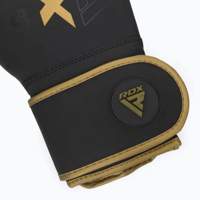 Перчатки тренировочные RDX F6 BGR-F6MGL-6OZ черный\золотой матовый