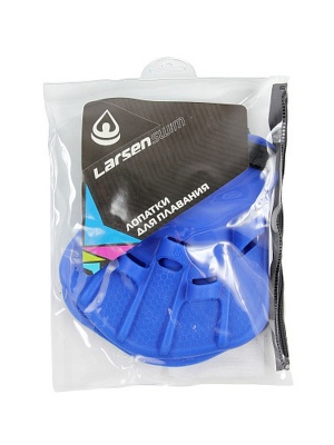 Лопатки для плавания силиконовые (взрослые) Larsen Swim HP10 синий
