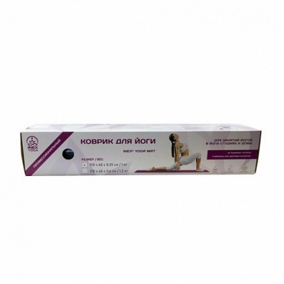Коврик для йоги Inex Yoga Mat IN\RP-YM35\BL-35-RP, 170x60x0,35, синий