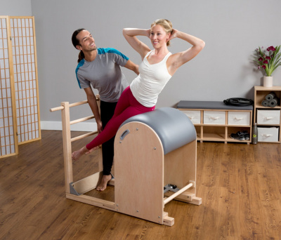 Лестница с бочкой Balanced Body Ladder Barrel 15266 серый