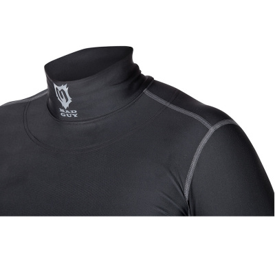 Футболка компрессионная с защитой шеи Mad Guy Kevlar Compression JR черный\черный