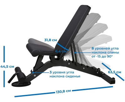 Cкамья силовая универсальная DFC D399 | Premium Fitness