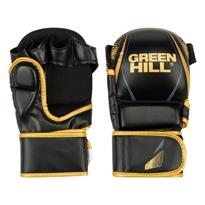 Гибридные перчатки для MMA Green Hill MMI-603GH черно-золотой