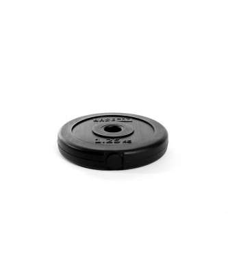 Диск пластиковый 1,25 кг, d26 мм BaseFit BB-203 черный