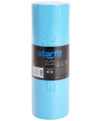 Ролик для йоги и пилатеса 15x45см Star Fit Core, EVA FA-501 синий пастель