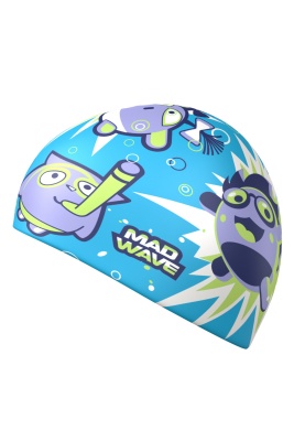 Юниорская силиконовая шапочка Mad Wave Mad Bubble cap M0574 20 0 04W