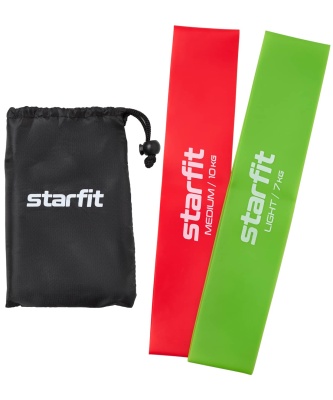 Мини-эспандеры Star Fit ES-206, малиновый/лаймовый, 2 шт