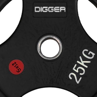 Диск олимпийский обрезиненный 3-х хватовый 15кг Hasttings Digger HD51C1C-15