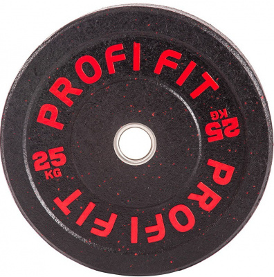 Диск для штанги Hi-Temp с цветными вкраплениями, d51 25кг Profi-Fit