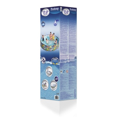 Каркасный бассейн Bestway 305х66см 56985 разноцветный