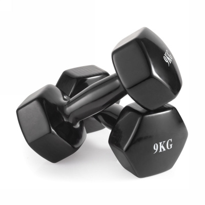 Гантель неразборная 9 кг винил VictoryFit VF-DV090