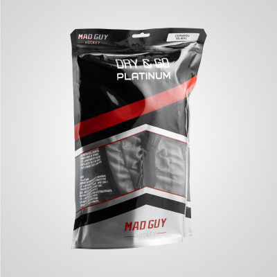 Чехлы для коньков Mad Guy Dry&Go Platinum серебряный