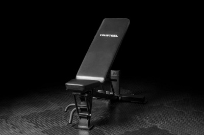 Скамья с регулировкой угла наклона YouSteel (СКР-1), цвет черный | Premium Fitness