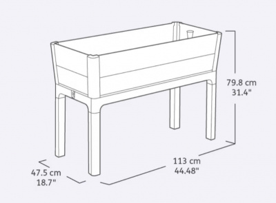 Грядка приподнятая Дарвин, коричневая Darwin Elevated Garden Bed