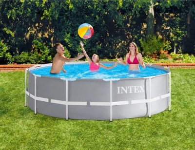 Бассейн каркасный Intex Фрейм Призма 366x122 см с фильтр-насосом и лестницей 26718