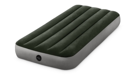 Надувной матрас Intex Dura-Beam Prestige Downy Airbed 99х191х25 см с насосом на батарейках 64777