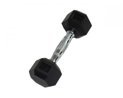 Гантель 45кг Perform Better Rubber Encased Hex Dumbbells 4137-45\BK-45-00