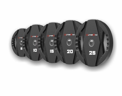 Диск полиуретановый, с двумя хватами 15кг UltraGym UG2030С