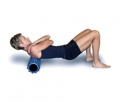 Массажный ролл RumbleRoller RRMX227 56 см, жесткий, черный