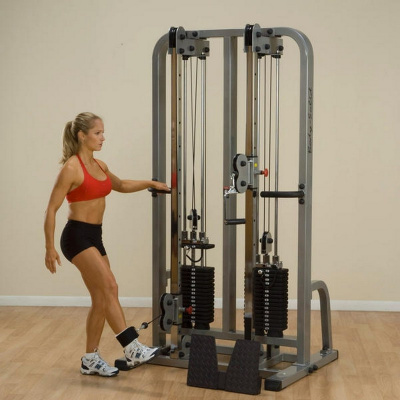 Body Solid SDC-2000G: Сдвоенная блочная стойка