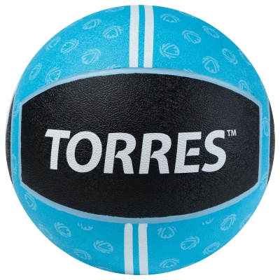 Медбол 5кг, d25,4см, резина Torres AL00235 черно-голубой