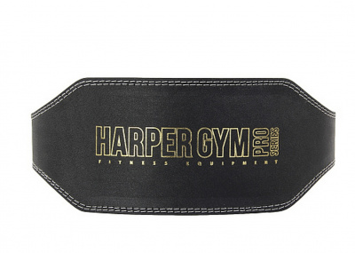 Пояс для тяжелой атлетики усиленный (широкий) Harper Gym Pro Series JE-2622HG черный