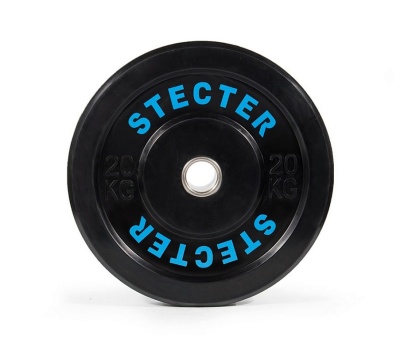 Каучуковый диск (rubber bumper plates) 20 кг Stecter